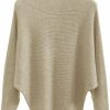 Sweaters | GABERLY Gaberly Boat Neck Batwing Sleeves Dolman Knitted Sweaters And Pullovers Tops For Women