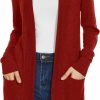 Sweaters | Spicy Sandia Spicy Sandia Women'S Knit Cardigan Open Front Long Sleeve Sweater With Pockets Lightweight Fall Trendy Dressy Casual