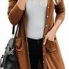 Sweaters | Naggoo Naggoo Women'S Long Cardigans Button Down High Low Solid Knit Loose Cardigans With Pockets