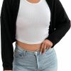 Sweaters | GORGLITTER Gorglitter Women'S Long Sleeve Bolero Shrug Crop Cardigan Open Front Drop Shoulder Knit Sweater