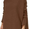 Sweaters | EFAN Efan Women'S Turtleneck Oversized Sweaters Long Sleeve Spilt Hem Casual Asymmetric Pullover Knit Warm Clothes For Winter