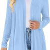 Sweaters | Uvog Women'S Draped Front Open Cardigan Casual Long Sleeve Lightweight Cardigan Sweaters Duster