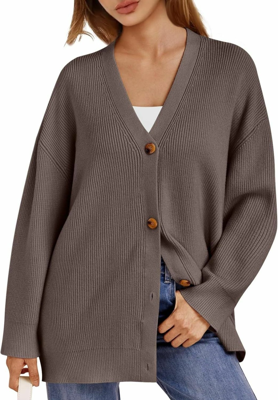 Sweaters | EFAN Efan Womens Cardigan 2024 Open Front Oversized Button Lightweight Sweaters V Neck Loose Cardigans Knit Outwear