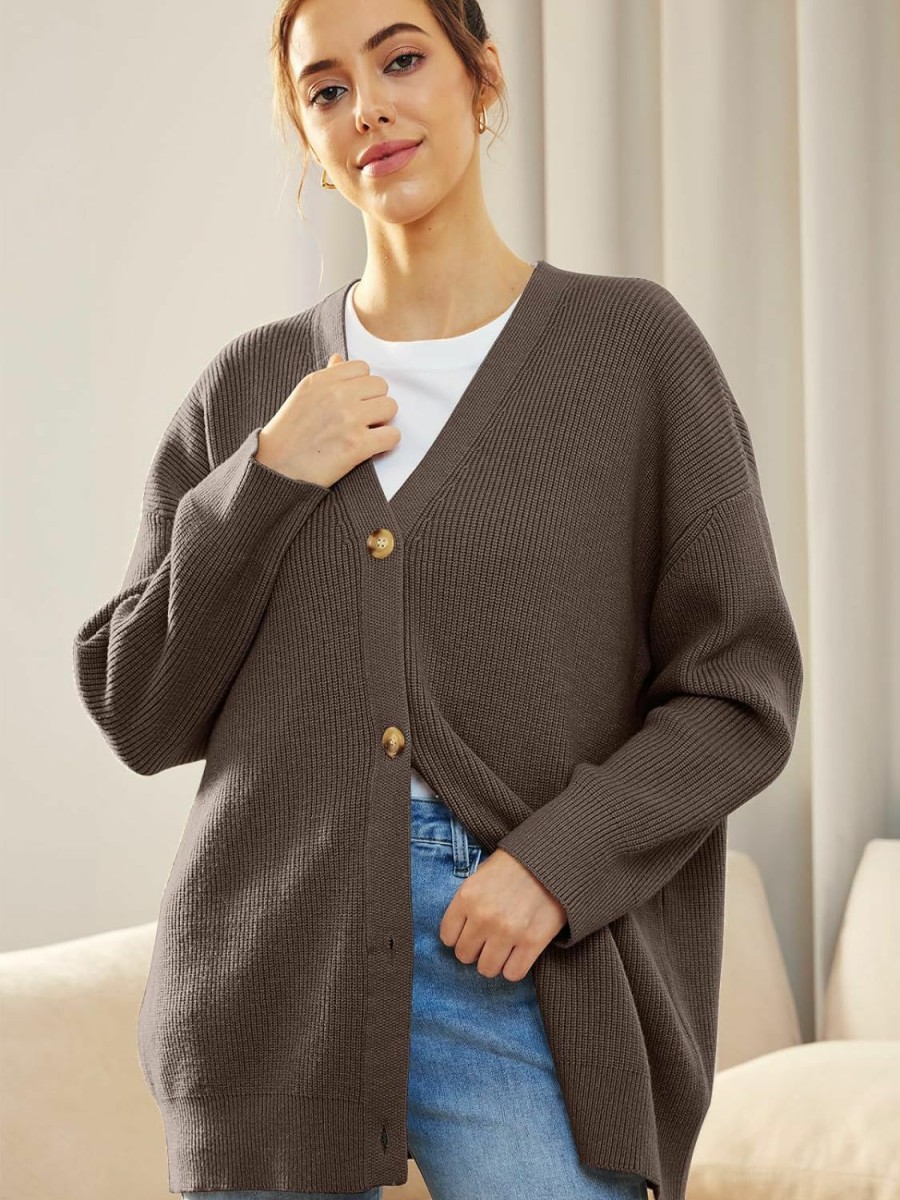 Sweaters | EFAN Efan Womens Cardigan 2024 Open Front Oversized Button Lightweight Sweaters V Neck Loose Cardigans Knit Outwear