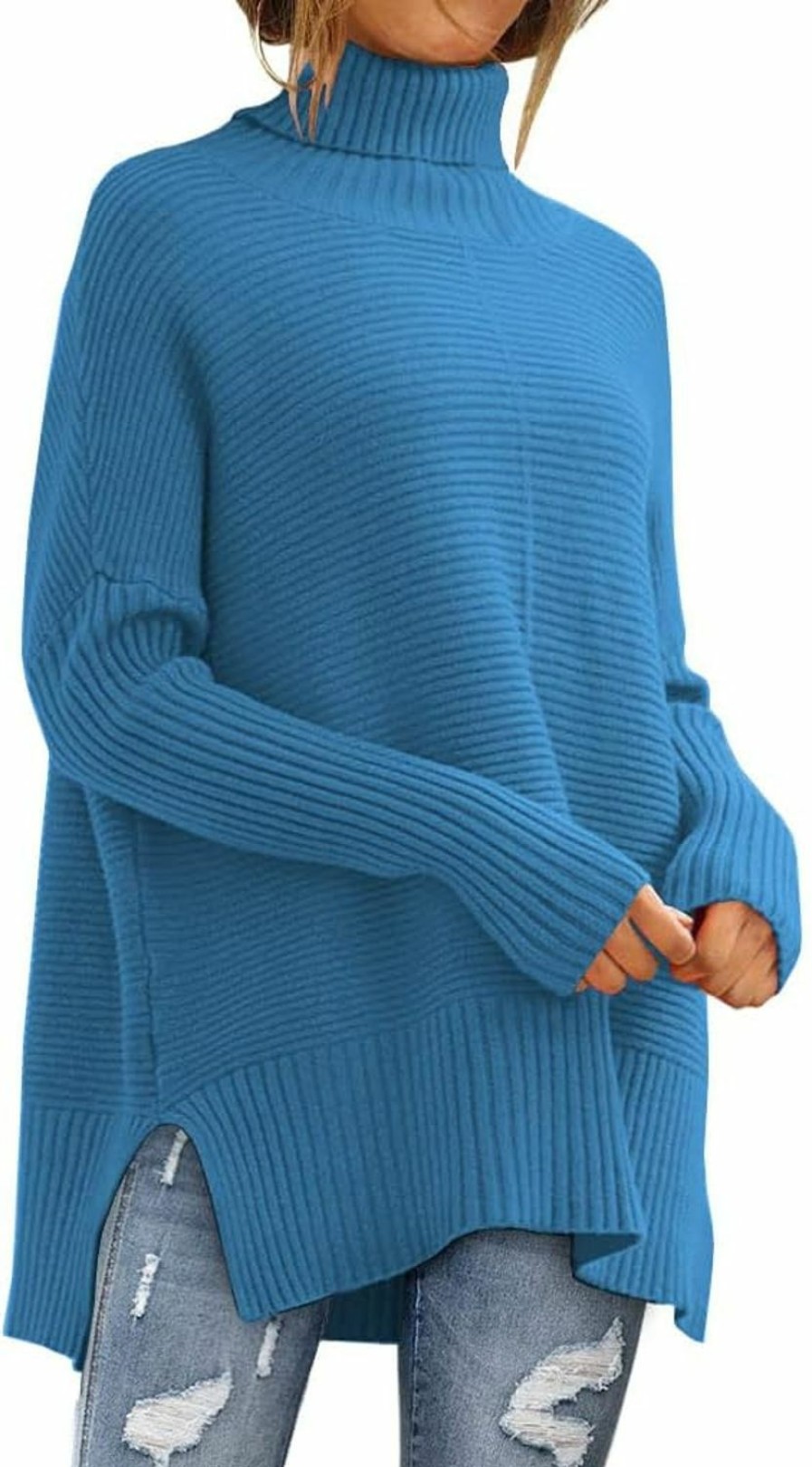 Sweaters | EFAN Efan Trendy Oversized Turtleneck Sweater For Women Long Knitted Cozy Pullover Sweaters