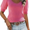 Sweaters | Zeagoo Zeagoo Women'S Short Sleeve Sweater Spring Tops For Women 2024