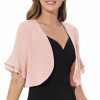 Sweaters | Sepsap Women Shrug Soft Chiffon Open Front Sheer 3/4 Sleeve Bolero Cardigan For Evening Dress