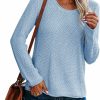 Sweaters | Ebifin Ebifin Women'S Crew Neck Pullover Sweater Solid Color Casual Warm Lightweight Knit Sweaters