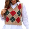 Sweaters | Longhong clothing Women'S Fashion Cropped Sweater Vest College Style Sleeveless Vest