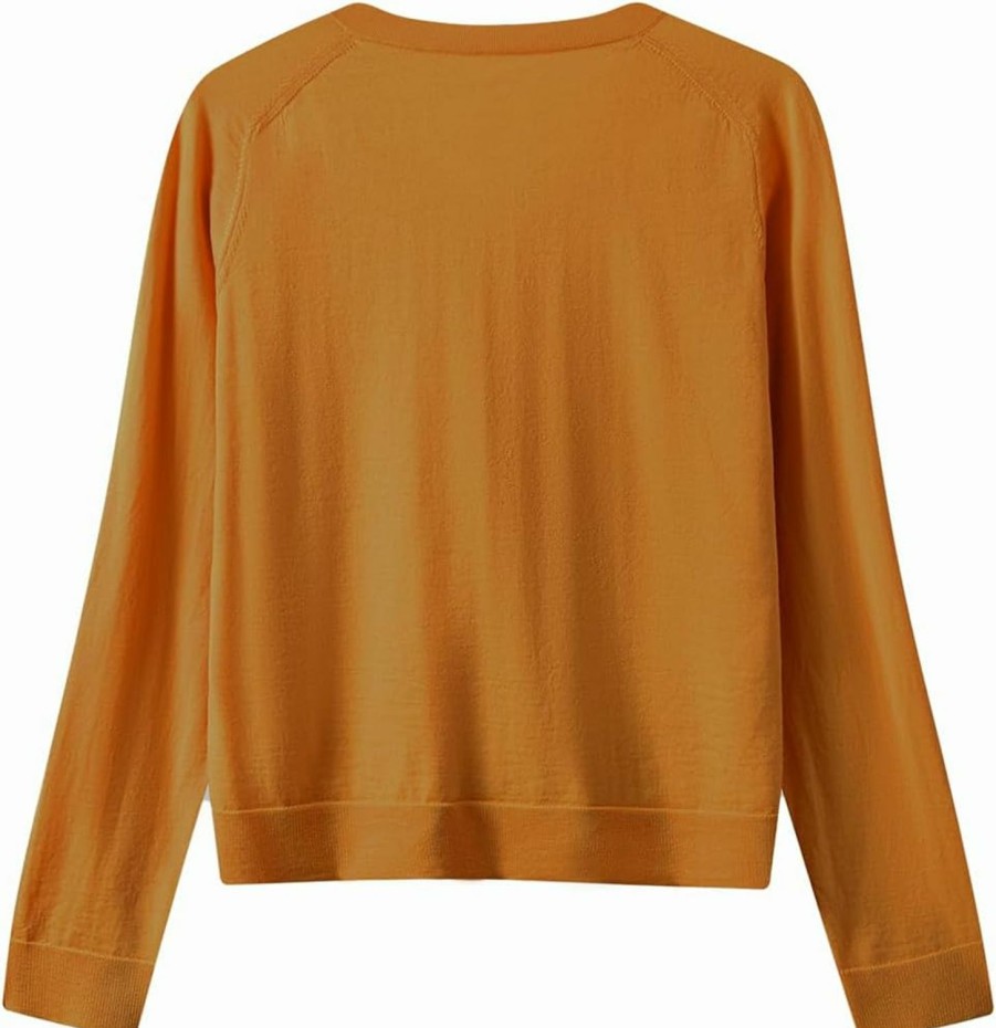 Sweaters | ZHILI Women'S Merino Wool Sweater Casual Lightweight V Neck Raglan Sleeve Knit Top Loose Pullover