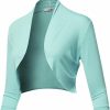 Sweaters | SSOULM Ssoulm Women'S 3/4 Sleeve Open Front Bolero Shrug Cardigan With Plus Size