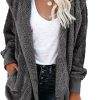 Sweaters | Dokotoo Dokotoo Womens 2023 Winter Long Sleeve Solid Fuzzy Fleece Open Front Hooded Cardigans Jacket Coats Outerwear With Pocket