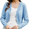 Sweaters | KANCY KOLE Kancy Kole Women'S Cropped Cardigan Scalloped Bolero Sweater Lightweight Knit Shrugs For Dresses S-Xxl