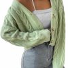 Sweaters | Salierart Long Sleeve Cardigans For Women Button Down Drop Shoulder Cable Knit Cardigan Casual Lightweight Open Front Sweater