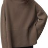 Sweaters | LILLUSORY Lillusory Women'S Oversized Cozy Turtleneck Knit Sweaters Loose Fit Ribbed Winter Clothes With Side Slits