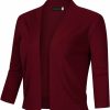 Sweaters | GloryStar Glorystar Women'S 3/4 Sleeve Cropped Cardigan Sweaters Open Front Knit Short Bolero Shrugs