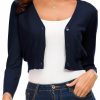 Sweaters | EXCHIC Women'S Trendy Bolero Shrug Cropped Cardigan 3/4 Sleeve Open Front Short Cardigans