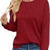 Sweaters | TFSDOD Tfsdod Womens Long Sleeve Tunic Tops Dressy Casual Crew Neck Pullover Sweaters Oversized Sweatshirts