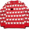 Sweaters | SHAZMEEN Women'S Black Sheep Sweater- Red Sweater For Women