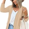 Sweaters | ECOWISH Ecowish Womens Cardigan Color Block Striped Draped Kimono Cardigans Long Sleeve Open Front Casual Knit Sweaters Coat Outwear