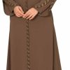 Sweaters | istanbulstyles Women'S Abaya Long Sleeve Open Quarry Floor Length Zipper Floor Length Turkish Islamic Fashion