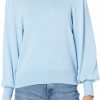 Sweaters | The Drop The Drop Women'S Vivienne Padded-Shoulder Balloon-Sleeve Crewneck Sweater