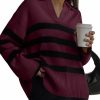 Sweaters | LILLUSORY Lillusory Fall Womens Striped Fashion 2023 Sweaters Collared Oversized Outfits Knit Pullover Tunic Tops