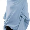 Sweaters | LILLUSORY Lillusory Womens Long Batwing Sleeve Boat Neck Tunic Pullover Sweaters Off The Shoulder Baggy Top Winter Clothes