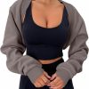 Sweaters | Zwurew Zwurew Women'S Bolero Sweater Shrugs Y2K Open Front Workout Sweatshirt Long Sleeve Crop Tops