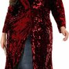 Sweaters | RED DOT BOUTIQUE - 610 - Long Sleeves Full Sequins Open Front Duster Cardigan Cover-Up Jacket Coat