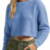 Sweaters | Jumppmile Jumppmile Women'S Cropped Sweater Knit Long Sleeve Crewneck Soft Pullover Sweater Top