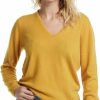 Sweaters | EURKEA Eurkea Women'S V Neck 100% Cashmere Sweater, Long Sleeve Pullover, Winter Top For Women, Gifts Ready