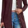 Sweaters | GRECERELLE Grecerelle Womens Long Cardigans Lightweight Long Sleeve Button Down Duster Cardigan With Pockets