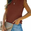 Sweaters | Amarmia Women'S Mock Neck Knit Sweater Vest Sleeveless Casual Trendy Summer Ribbed Pullover Tank Tops