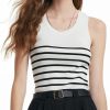 Sweaters | GOELIA Women'S Striped Sleeveless Crew Neck Knit Sweater Tank Top Cotton Slim Fit Going Out Tops For Women