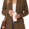 Sweaters | Micoson Micoson Women'S Long Sleeve Open Front Cardigan Casual Loose Lightweight Cardigans With Pockets