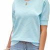 Sweaters | Newshows Newshows Womens 2024 Summer Short Sleeve Sweaters Tops Spring Business Casual Outfits Crewneck Lightweight Dressy Knit Shirts