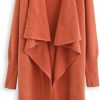 Sweaters | CHICWISH Chicwish Women'S Classy Light Tan/Black Open Front Knit Coat Cardigan