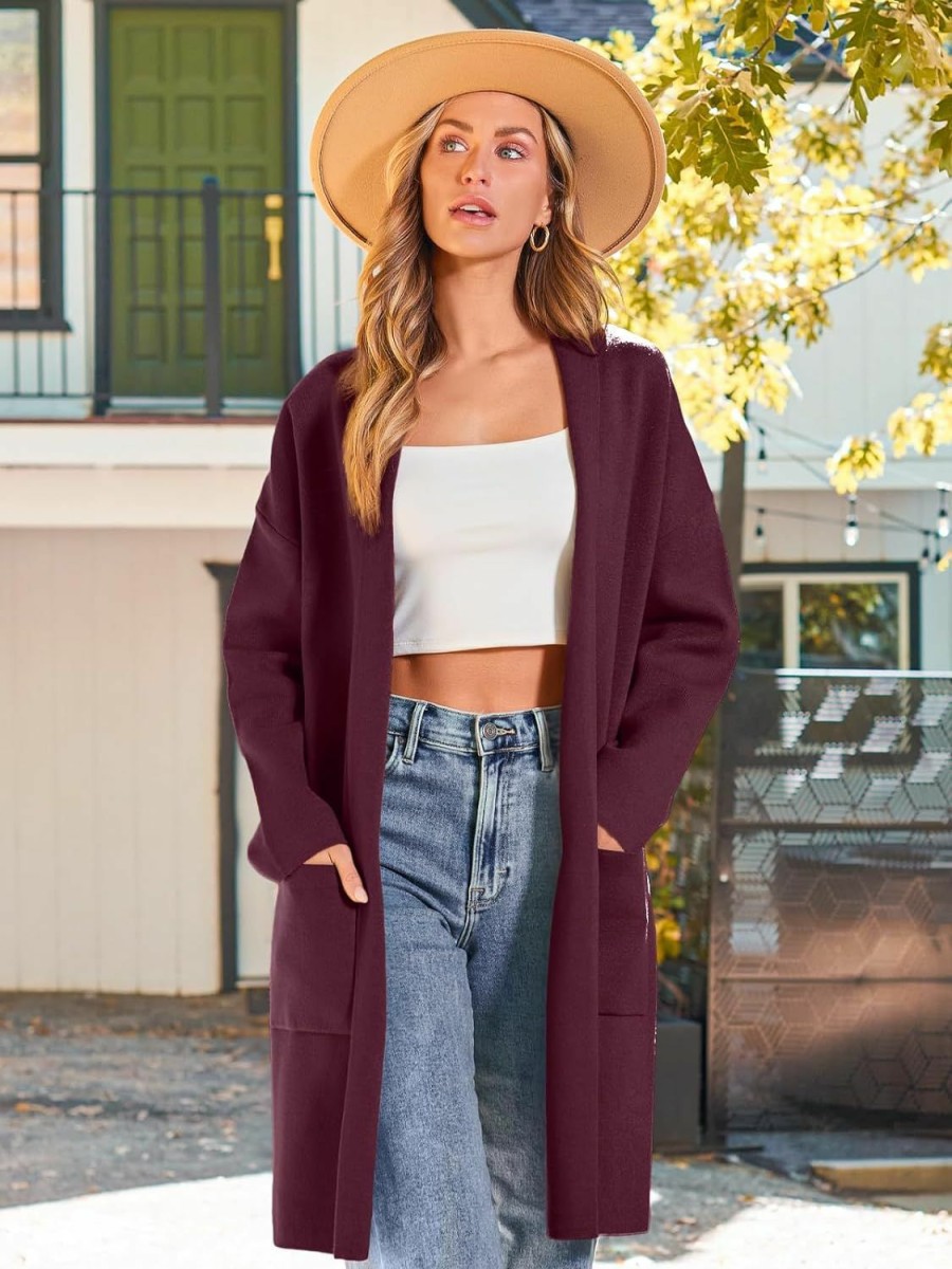 Sweaters | LILLUSORY Lillusory Women'S Oversized Long Cardigan Sweaters 2023 Fall Trendy Coatigan Lightweight Jackets Knit Winter Coat