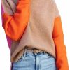 Sweaters | Dokotoo Dokotoo Womens Turtleneck Sweaters Casual Long Sleeve Color Block Side Slit Pullover Knit Jumper Tops