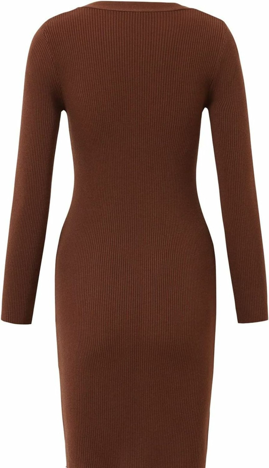 Sweaters | Wonderly Women V-Neck Long Sleeve Slim Fall Sweater Knitted Midi Dress