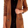 Sweaters | Danedvi Danedvi Women Open Front Lapel Collar Cardigan Button Down Long Sweaters Cardigan Solid Outerwear Coats