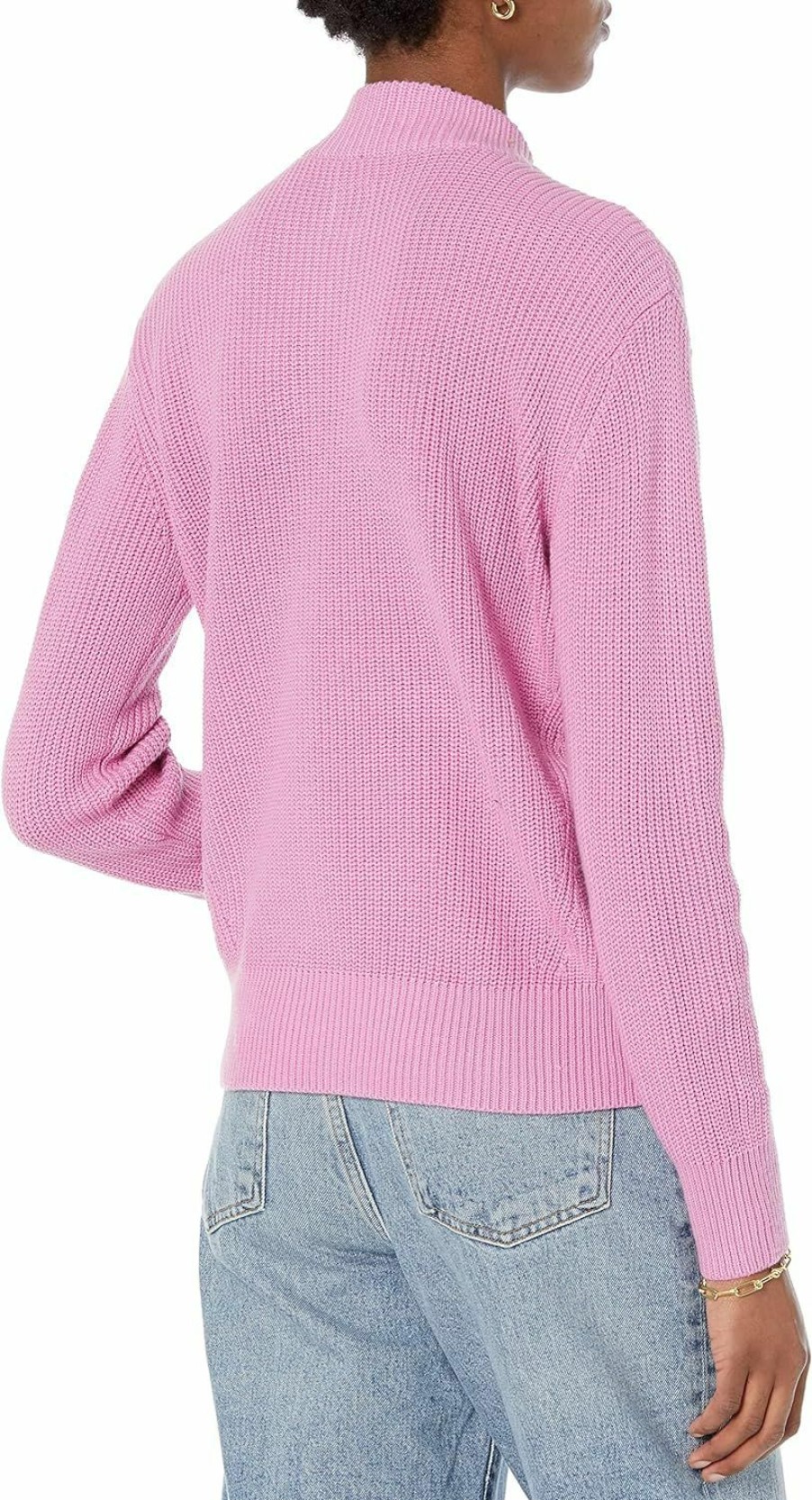 Sweaters | Amazon Essentials Amazon Essentials Women'S Relaxed-Fit Ribbed Half Zip Sweater (Available In Plus Size) (Previously Amazon Aware)