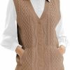 Sweaters | NIUBIA Womens'Knit Sweater Vest V Neck Sleeveless Cardigan Button Down Sweater Pocket Outwear Tops