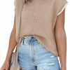 Sweaters | Disamer Womens Summer Cap Sleeve Tops Sleeveless Sweater Vest Casual Loose Fit Striped Knit Lightweight Pullover Top