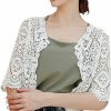 Sweaters | SMDPPWDBB Women'S Lace Cardigan Floral Crochet Sheer Beach Cover Ups Long Kimono With Half Sleeves