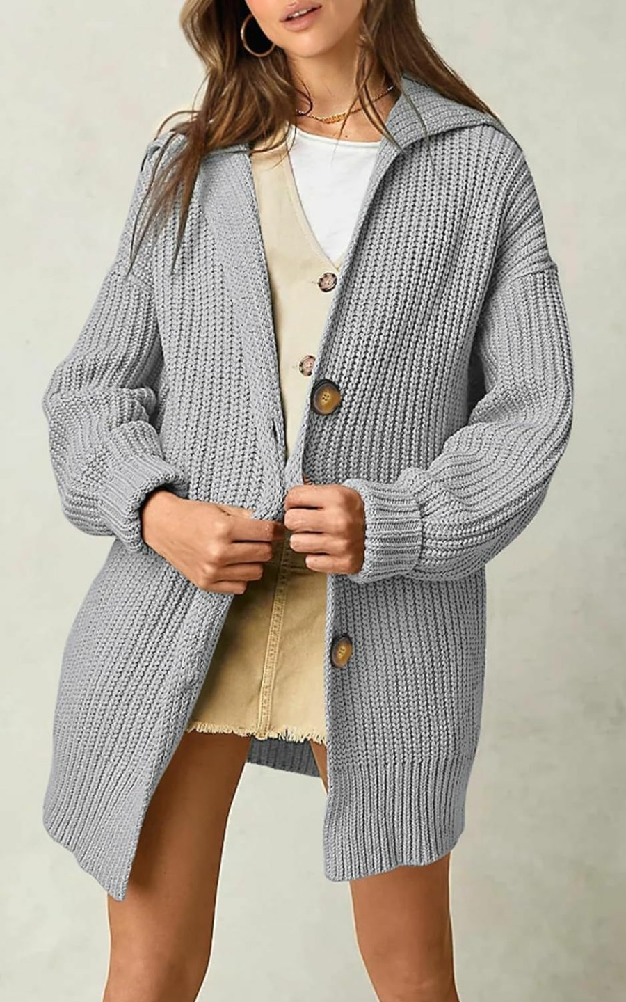 Sweaters | PRETTYGARDEN Prettygarden Womens Fall Fashion 2023 Open Front Oversized Cardigan Sweaters For Women Lightweight Rib Knit Fall Sweaters