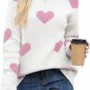 Sweaters | Alsol Lamesa Alsol Lamesa Women'S Pullover Sweaters Cute Heart Sweater Crew Neck Long Sleeve Valentines Sweaters For Women