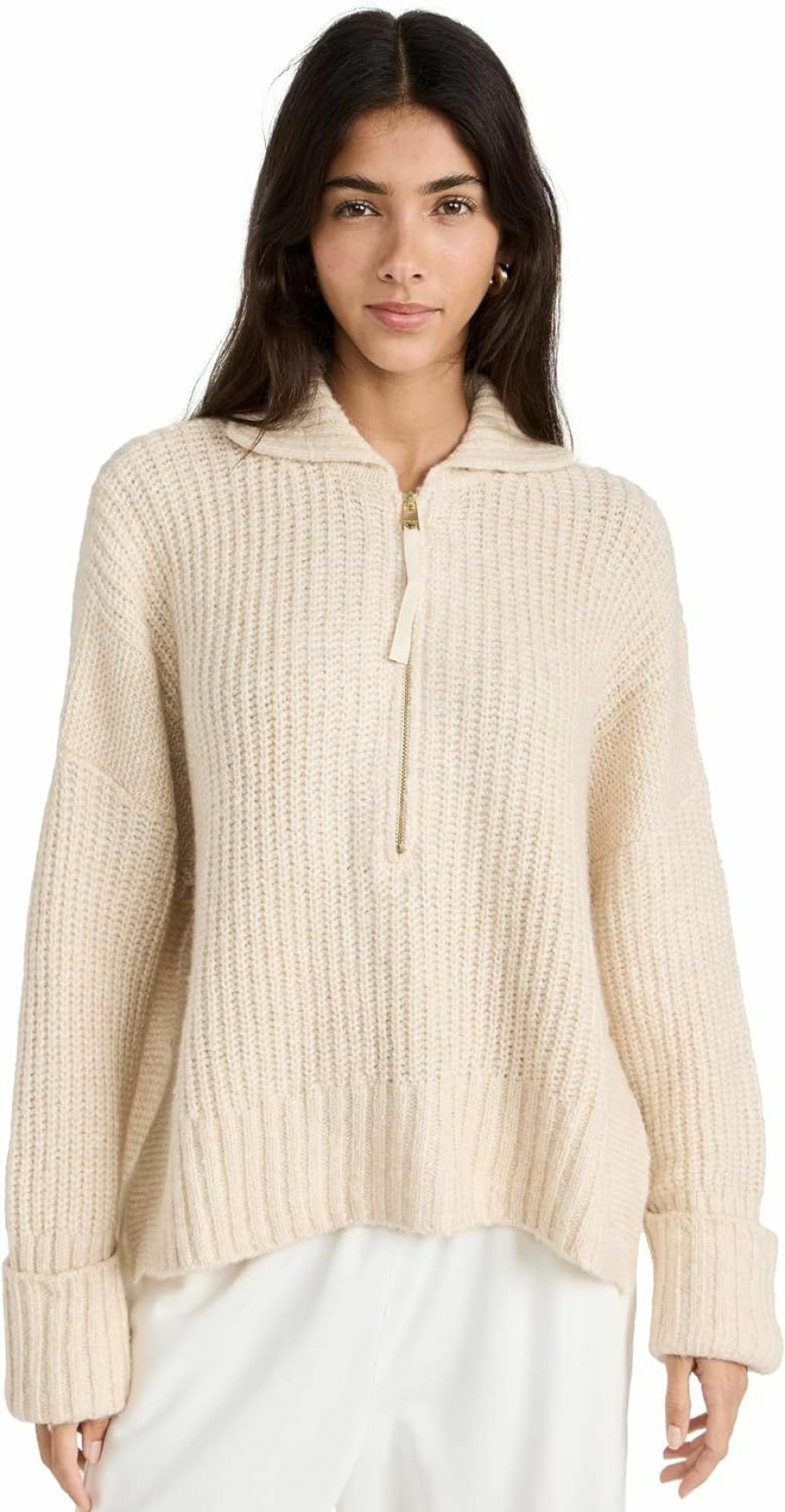 Sweaters | Varley Women'S Amelia Half Zip Knit Sweater