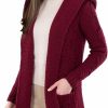 Sweaters | SAOL Saol 100% Merino Wool Ladies Irish Classic Fit Long Cardigan With Hood